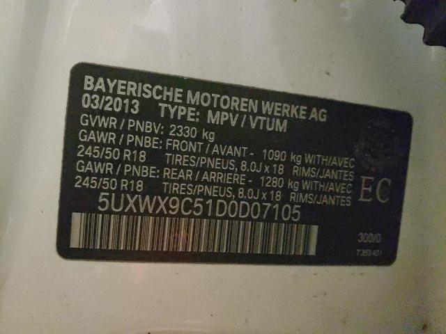 5UXWX9C51D0D07105 Bmw X3 Xdrive2 2013. Фото: 9
