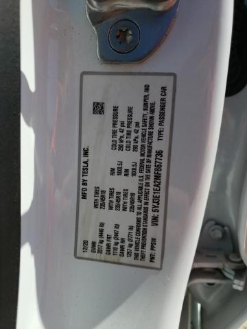 5YJ3E1EA2MF867736 Tesla Model 3 2021. Фото: 9