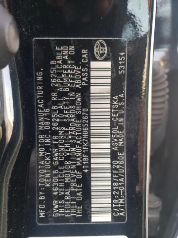 2017 TOYOTA CAMRY 4T1BF1FK7HU652670