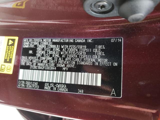 2015 LEXUS RX 450H 2T2BC1BA2FC003844
