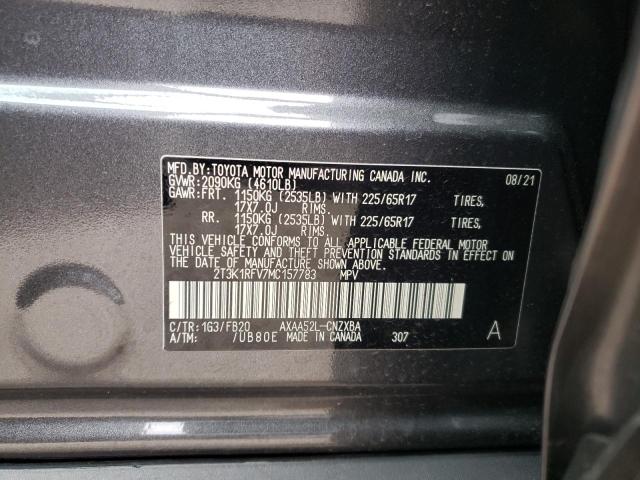 2021 TOYOTA RAV4 LE 2T3K1RFV7MC157783