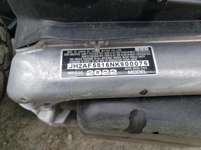 2022 HONDA NPS50 JH2AF5816NK900076