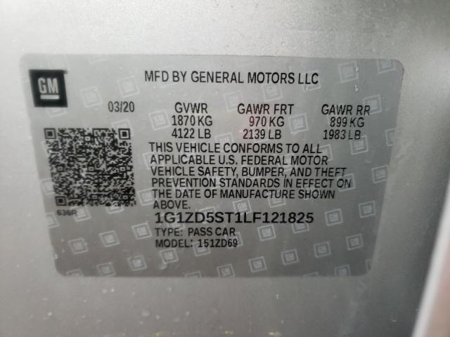 2020 CHEVROLET MALIBU LT 1G1ZD5ST1LF121825