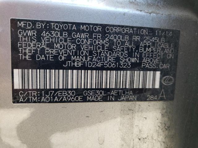 2015 LEXUS IS 250 JTHBF1D24F5061323