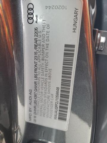 2018 AUDI A3 WAUAUGFF2J1058648
