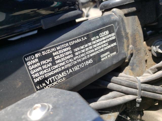 2009 SUZUKI GS500 VTTGM51A192101845