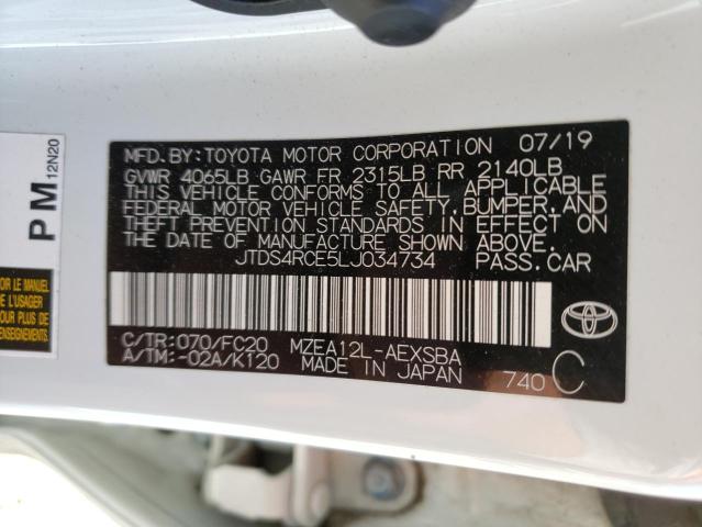 2020 TOYOTA COROLLA SE JTDS4RCE5LJ034734