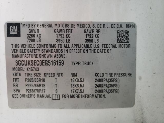 3GCUKSEC0EG516159 Chevrolet Silverado 2014. Фото: 9