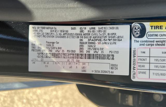 2019 FORD FIESTA SE 3FADP4EJ5KM138564