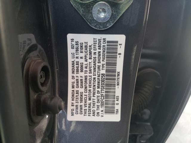 2016 HONDA CIVIC EX 19XFC2F77GE030258