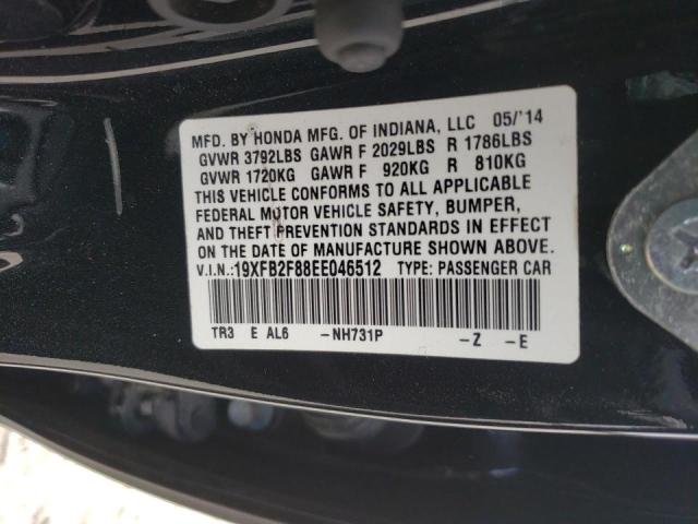 19XFB2F88EE046512 Honda Civic Ex 2014. Фото: 9