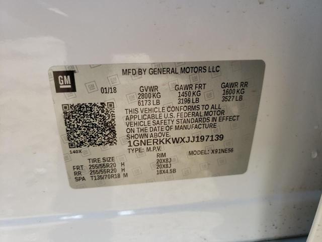 2018 CHEVROLET TRAVERSE 2 1GNERKKWXJJ197139