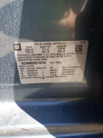 1GCVKREC2EZ100756 Chevrolet Silverado 2014. Фото: 9