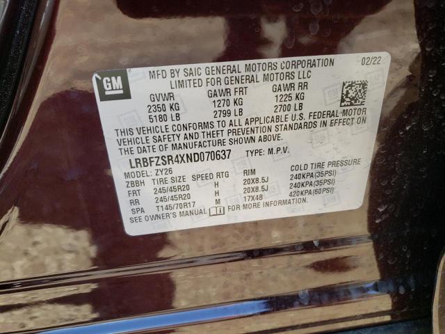 2022 BUICK ENVISION A LRBFZSR4XND070637