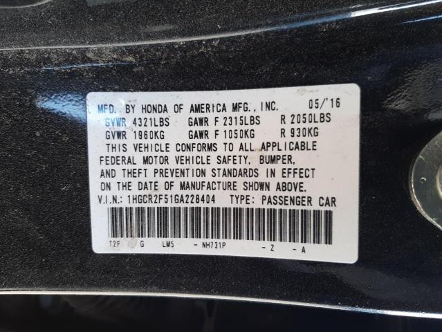2016 HONDA ACCORD SPO 1HGCR2F51GA228404