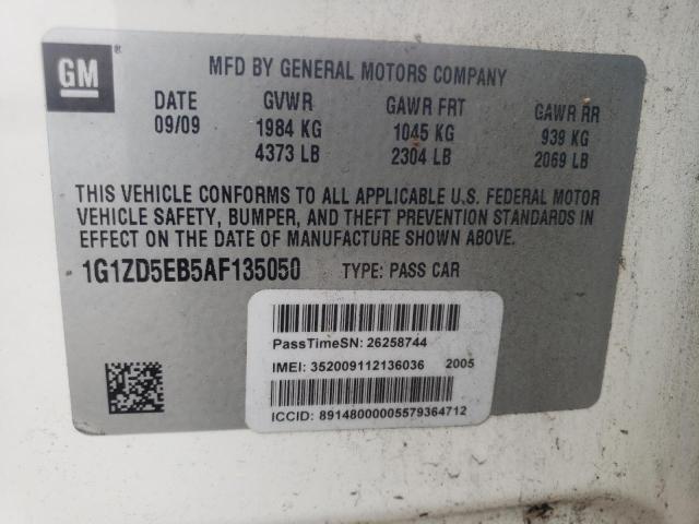 1G1ZD5EB5AF135050 Chevrolet Malibu 2Lt 2010. Фото: 9