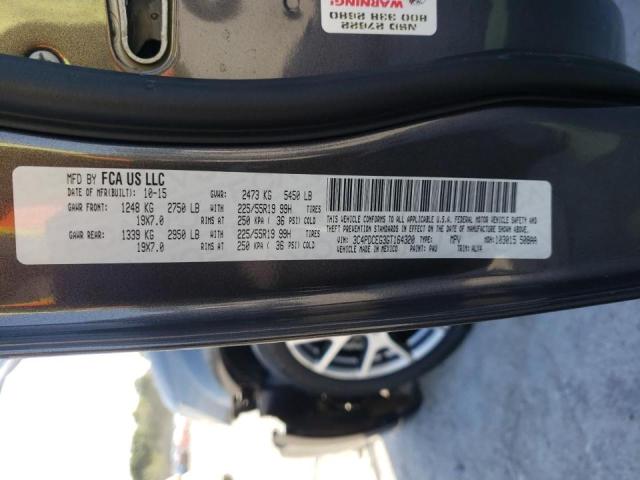 2016 DODGE JOURNEY R/ 3C4PDCEG3GT164320
