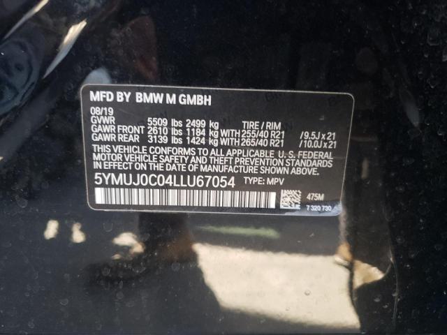 2020 BMW X4 M COMPE 5YMUJ0C04LLU67054