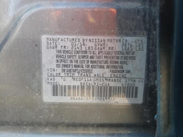 3N1AB7AP3JY259952 Nissan SENTRA S