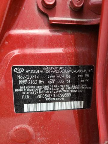 2018 HYUNDAI ELANTRA SE 5NPD84LF0JH299589