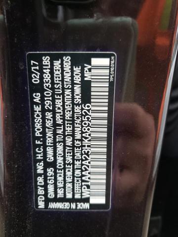 2017 PORSCHE CAYENNE WP1AA2A23HKA89526