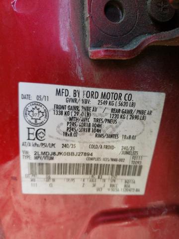 2LMDJ8JK0BBJ27894 Lincoln MKX