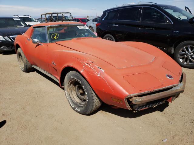 Salvage cars for sale at Brighton, CO auction: 1974 Chevrolet Corvette