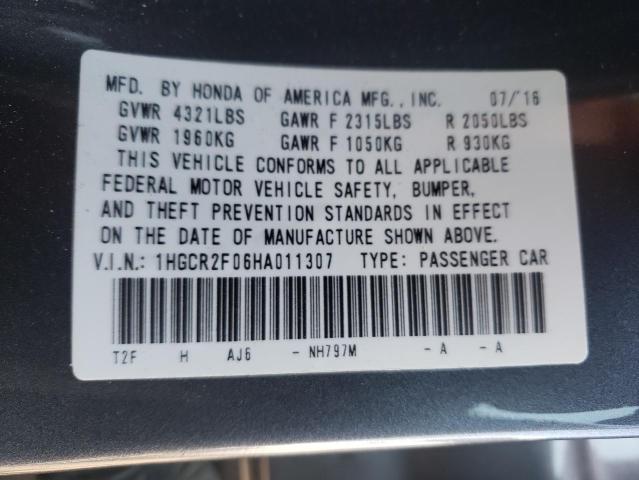 2017 HONDA ACCORD EX 1HGCR2F06HA011307