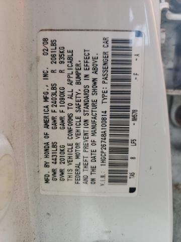 1HGCP26748A100814 Honda Accord Ex 2008. Фото: 9