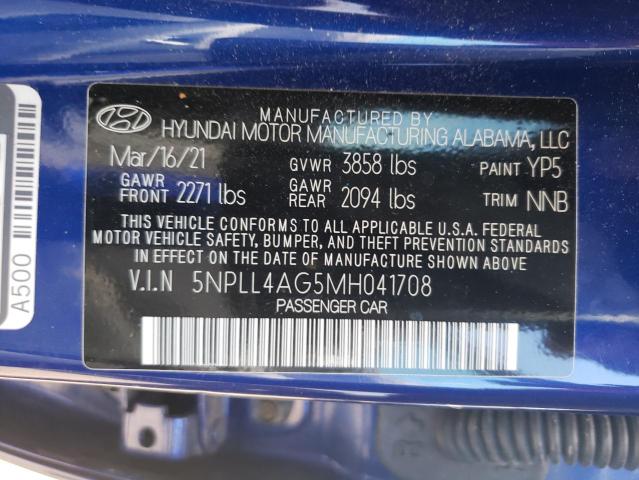 5NPLL4AGXMH037198 Hyundai Elantra Se 2021. Фото: 9