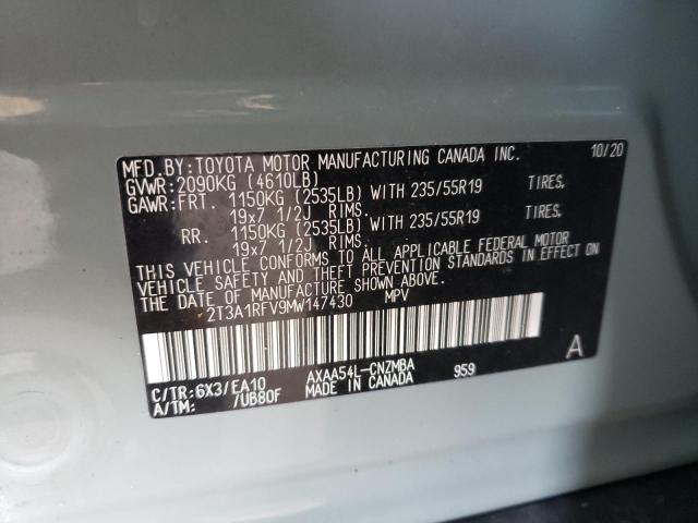 2021 TOYOTA RAV4 XLE P - 2T3A1RFV9MW147430