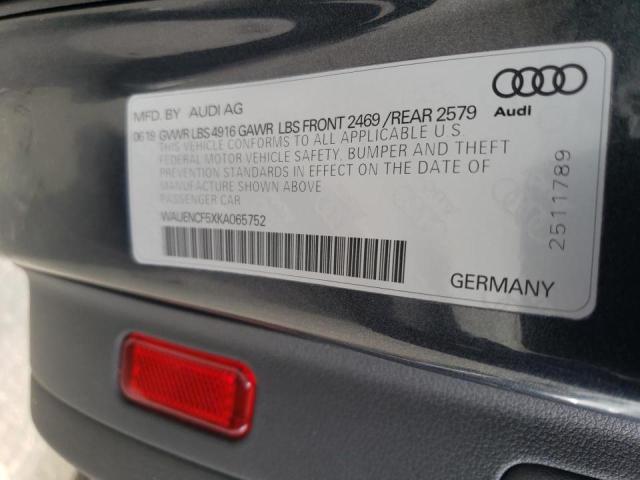 2019 AUDI A5 PREMIUM WAUENCF5XKA065752