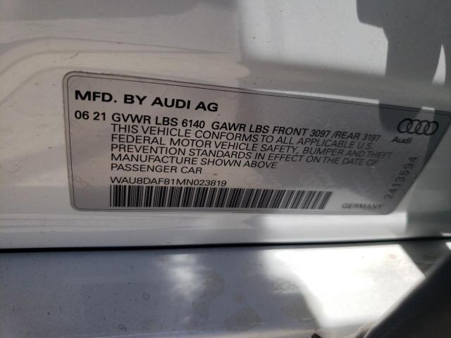 2021 AUDI A8 L WAU8DAF81MN023819