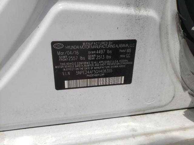 2016 HYUNDAI SONATA SE 5NPE24AF5GH408355