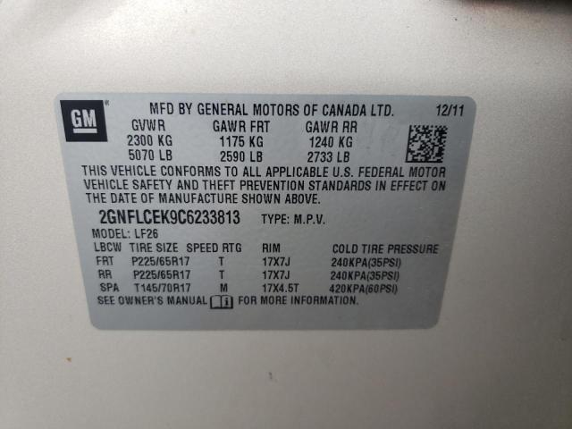 2GNFLCEK9C6233813 Chevrolet Equinox Ls 2012. Фото: 9