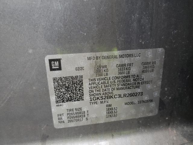 2020 GMC YUKON SLT 1GKS2BKC3LR260273