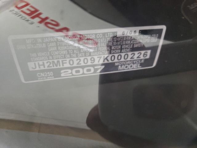 2007 HONDA CN250 - JH2MF02097K000226