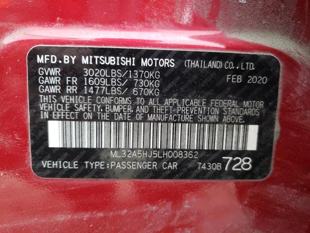 2020 MITSUBISHI MIRAGE LE ML32A5HJ5LH008362