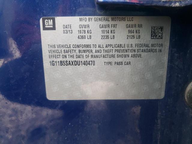 1G11B5SAXDU140470 Chevrolet Malibu Ls 2013. Фото: 9