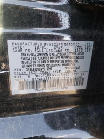 2022 NISSAN SENTRA SV 3N1AB8CV0NY219898