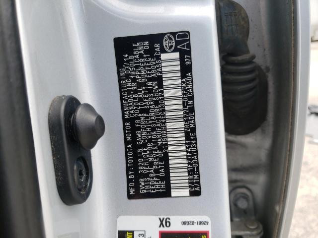 2T1BURHE4EC130121 Toyota Corolla L 2014. Фото: 9