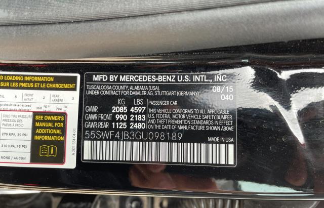 2016 MERCEDES-BENZ C 300 55SWF4JB3GU098189
