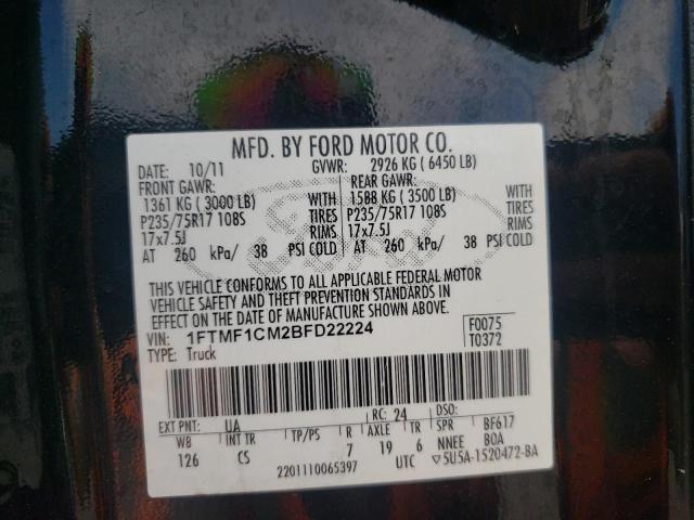 1FTMF1CM2BFD22224 Ford F150 2011. Фото: 9