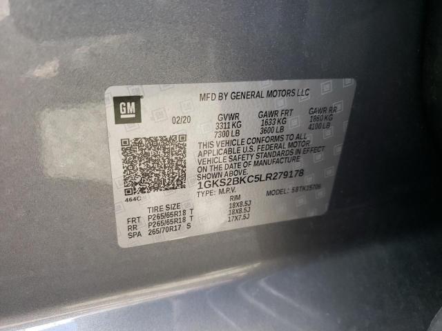 1GKS2BKC5LR279178 Gmc Yukon Slt 2020. Фото: 9