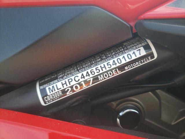 2017 HONDA CBR500 R MLHPC4465H5401017
