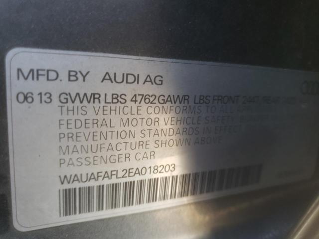 2014 Audi A4 Premium VIN: WAUAFAFL2EA018203 Lot: 42155592