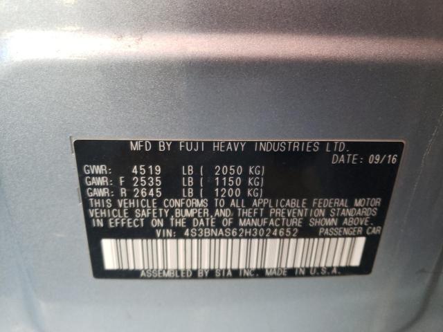 2017 SUBARU LEGACY SPO 4S3BNAS62H3024652