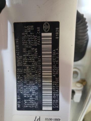 2016 TOYOTA CAMRY LE 4T1BF1FKXGU611674