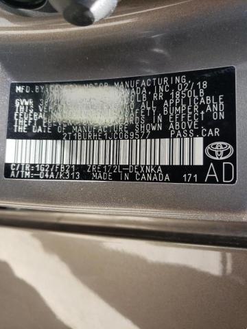 2018 TOYOTA COROLLA L 2T1BURHE1JC069577