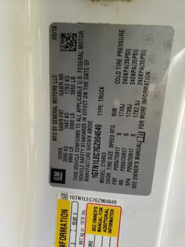 2016 GMC SIERRA C15 1GTN1LEC7GZ904649